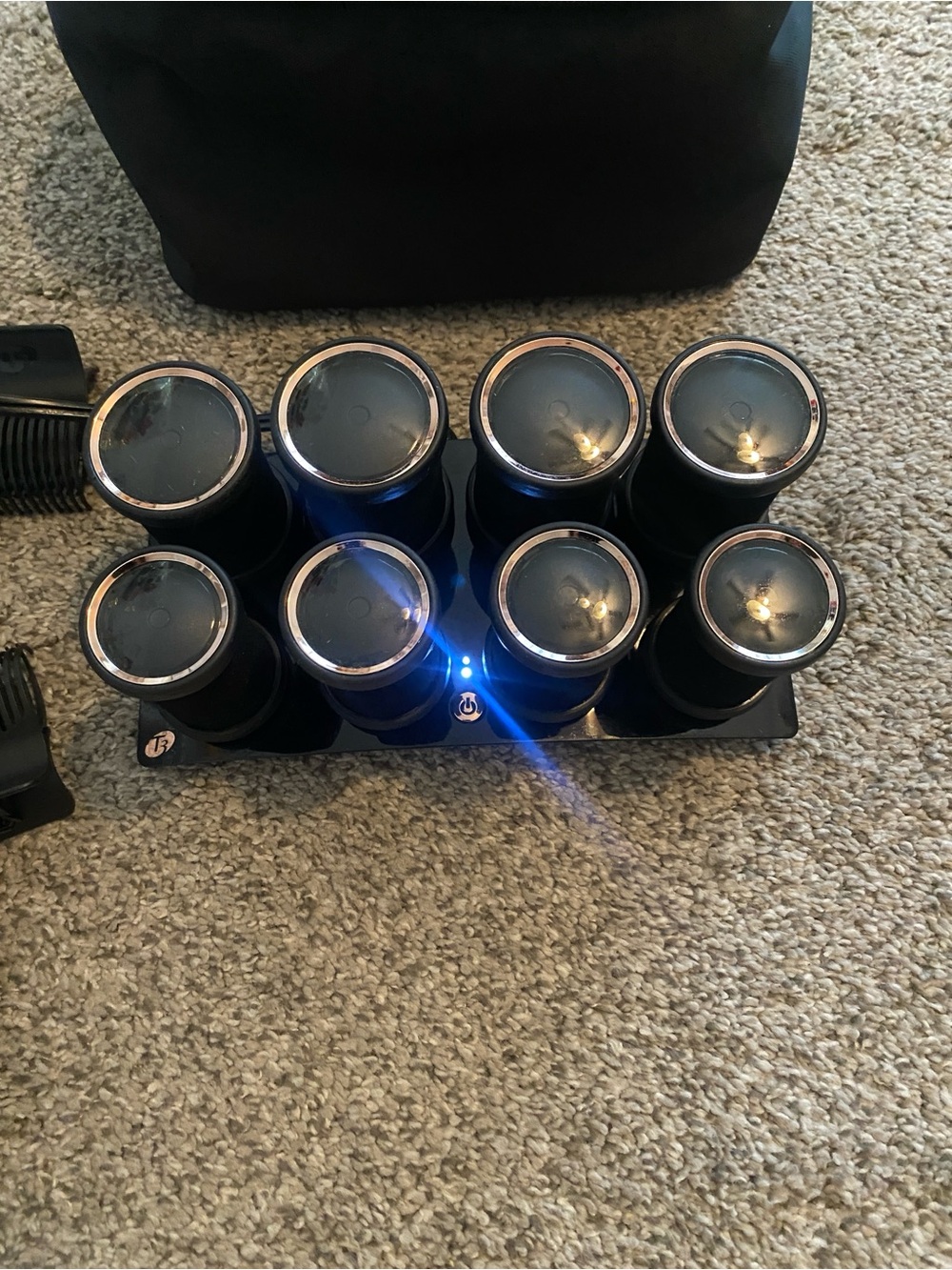 T3 Black Heated Rollers Set with Rose Gold Accents - Picture 10 of 12